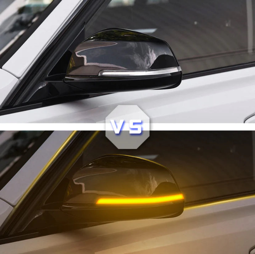 Black LED Dynamic Turn Signal Light Side Mirror for BMW 1 2 3 4 X1
