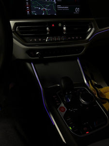 11 Colours Center Console LED Ambient Light Refit For BMW  3/4 Series G20 G22, M3/M4 G8X 2019-2024 (Automatic gearbox & LHD)
